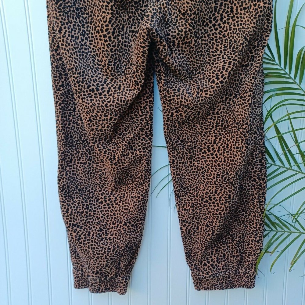 Anthropologie Kalea Corduroy Jogger Trouser Pants Size M Cheetah Brown Black - Picture 10 of 12